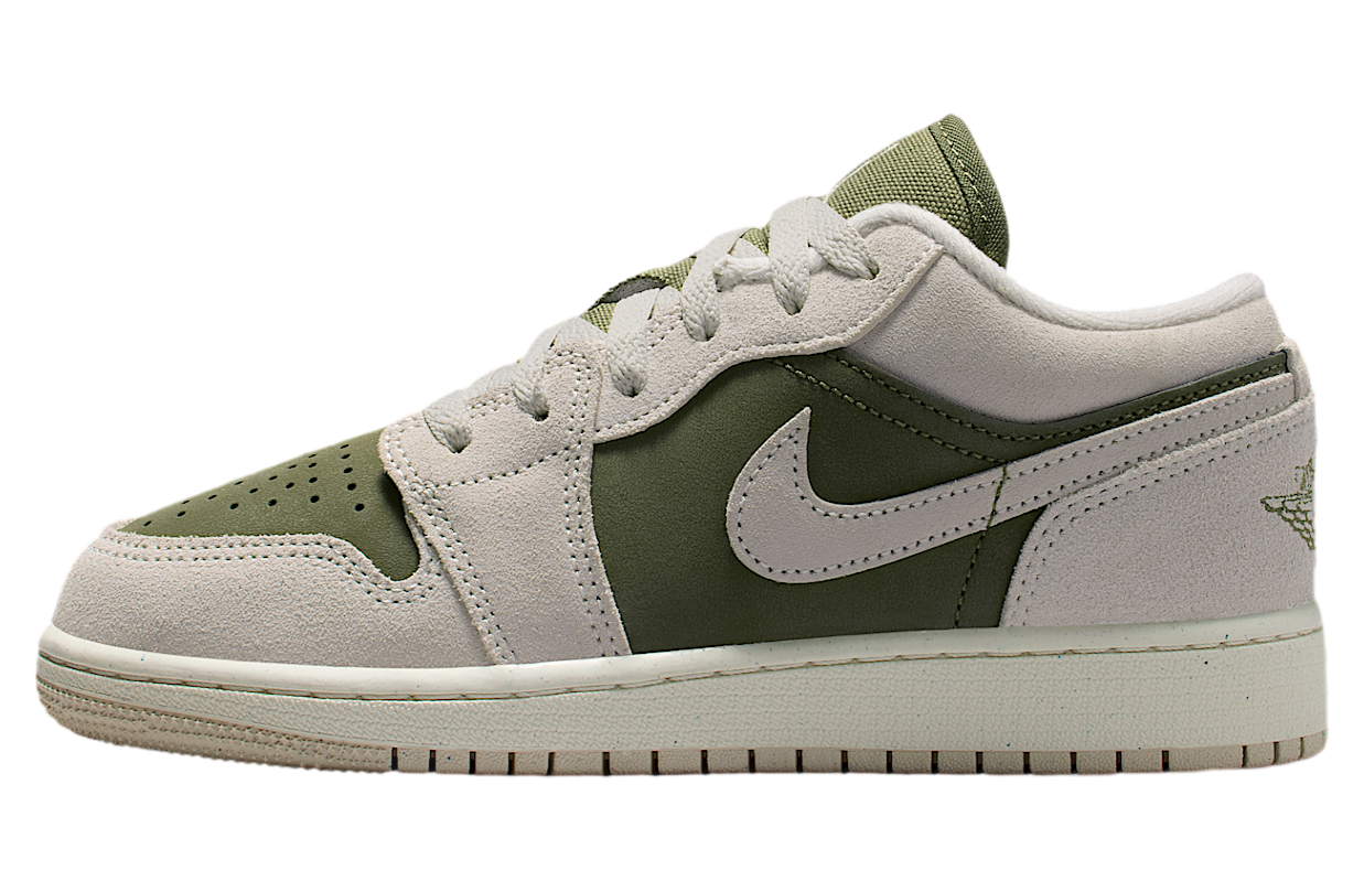 Air Jordan 1 Low SE GS Medium Olive / Sail