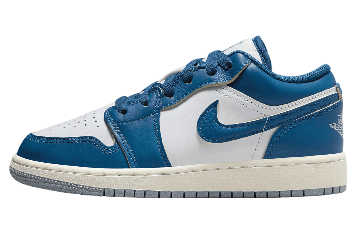 Air Jordan 1 Low SE GS White / Blue Grey / Industrial Blue