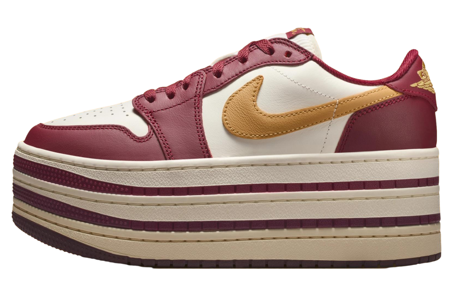 Air Jordan 1 Low Triple Stack Team Red / Pale Ivory