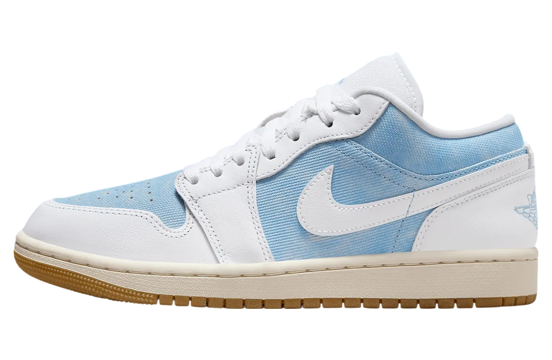 Nike Air Jordan 1 Low ホワイト/ブルー Nike Women's Air Jordan 1 Low Shoes - White / Aluminum