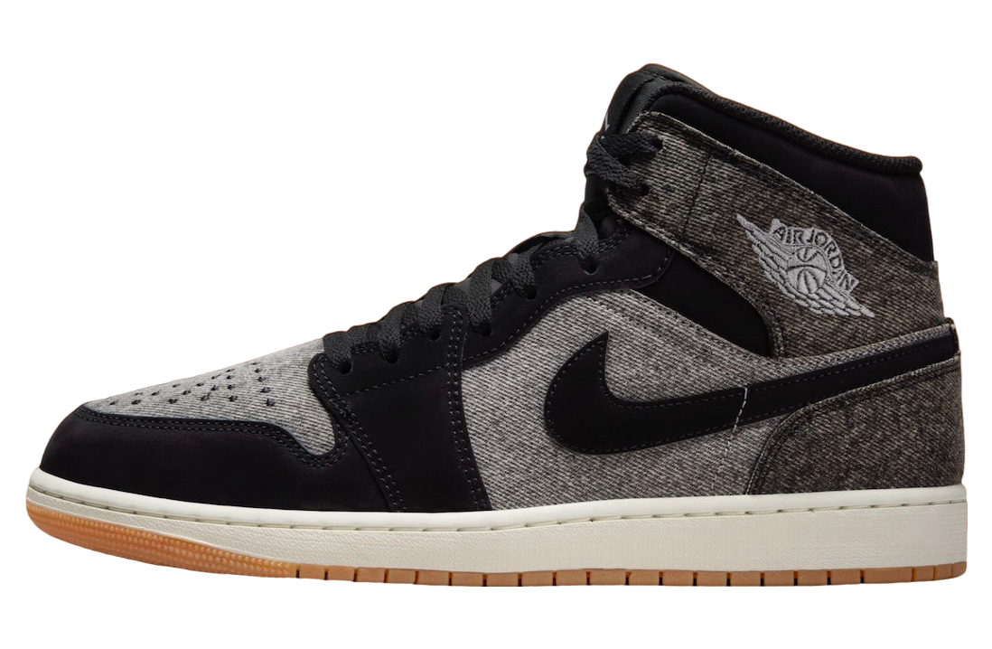 Air Jordan 1 Mid Black Denim