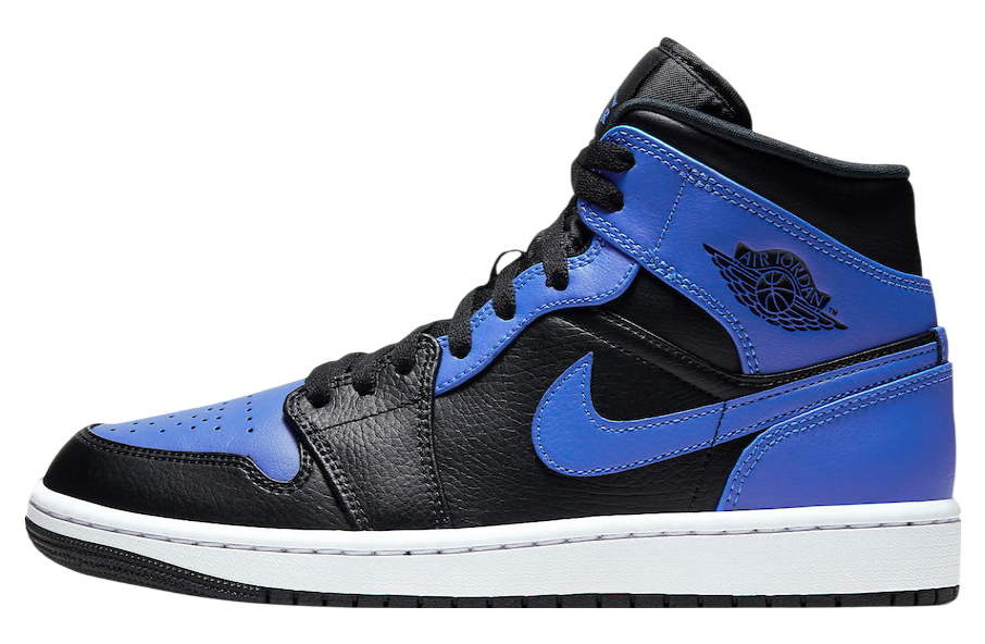 Air Jordan 1 Mid Black Hyper Royal