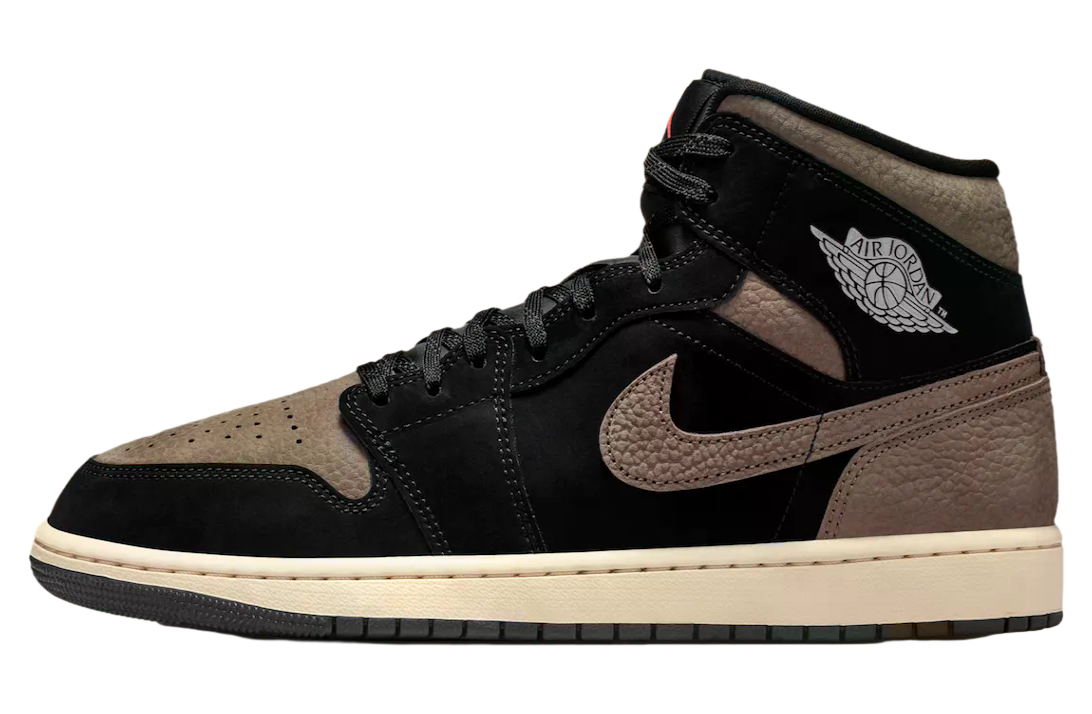 Air Jordan 1 Mid Black / Light Wild Mango