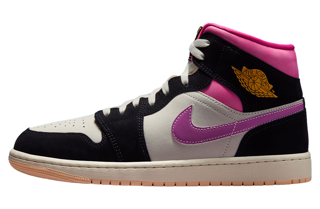 Air Jordan 1 Mid Black / Sail / Pinksicle