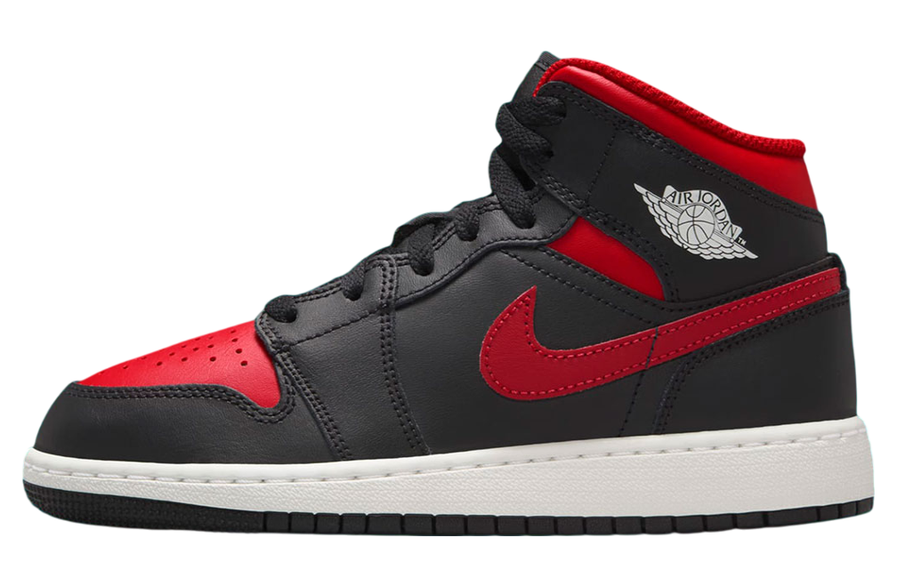 Air Jordan 1 Mid Bred Black / Red