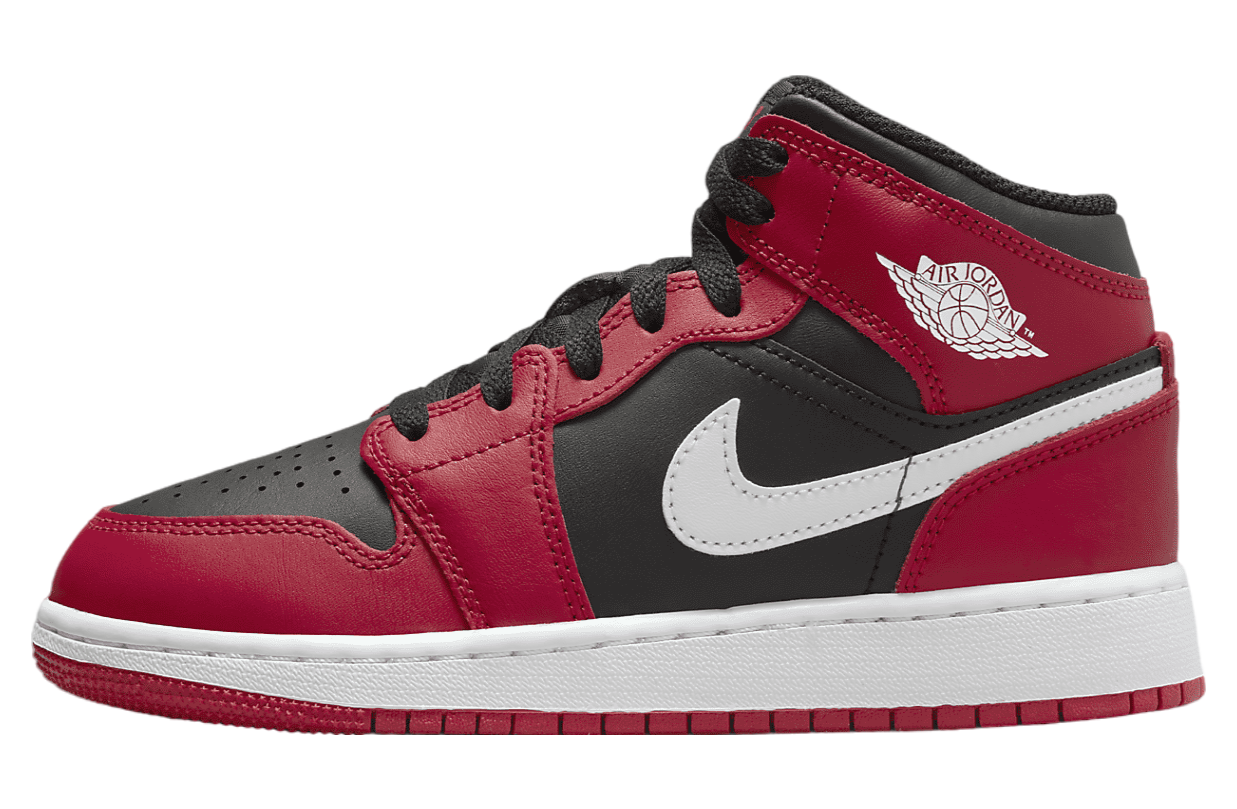 Air Jordan 1 Mid GS Black / Gym Red