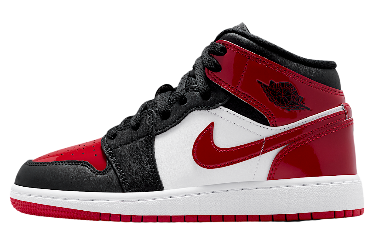 Air Jordan 1 Mid GS Black / White / Varsity Red - Sep 2025