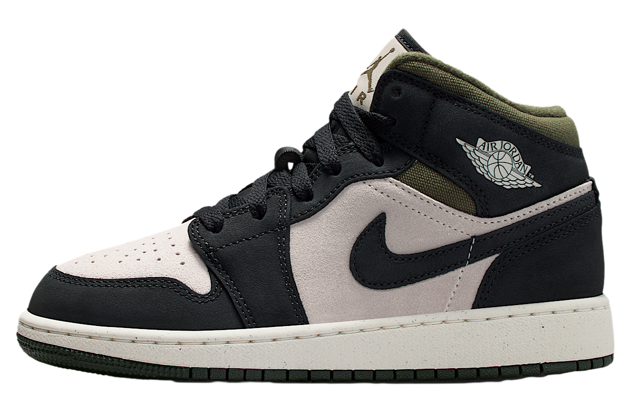 Air Jordan 1 Mid GS Light Orewood Brown / Medium Olive