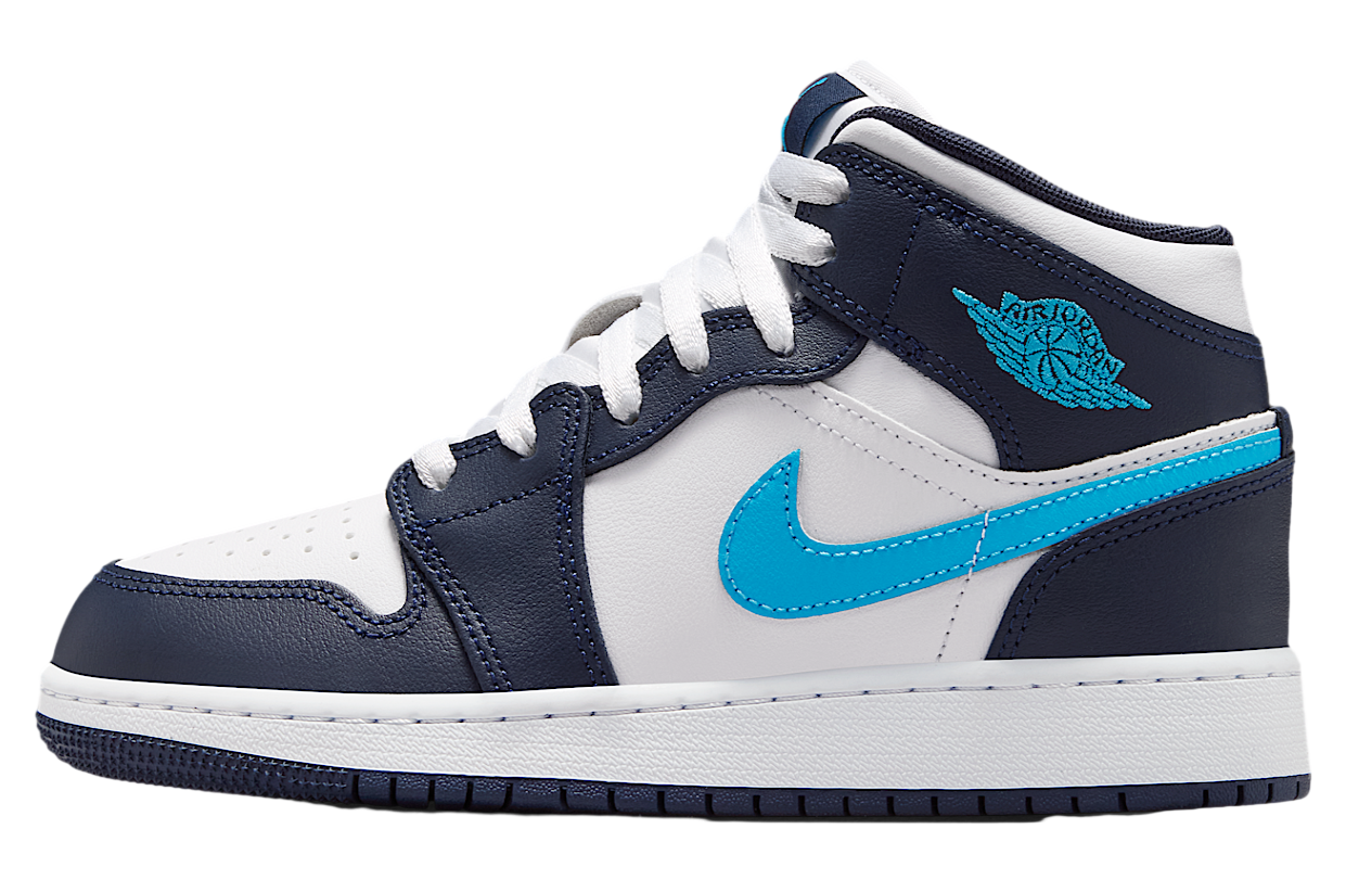 Air Jordan 1 Mid GS Obsidian / White