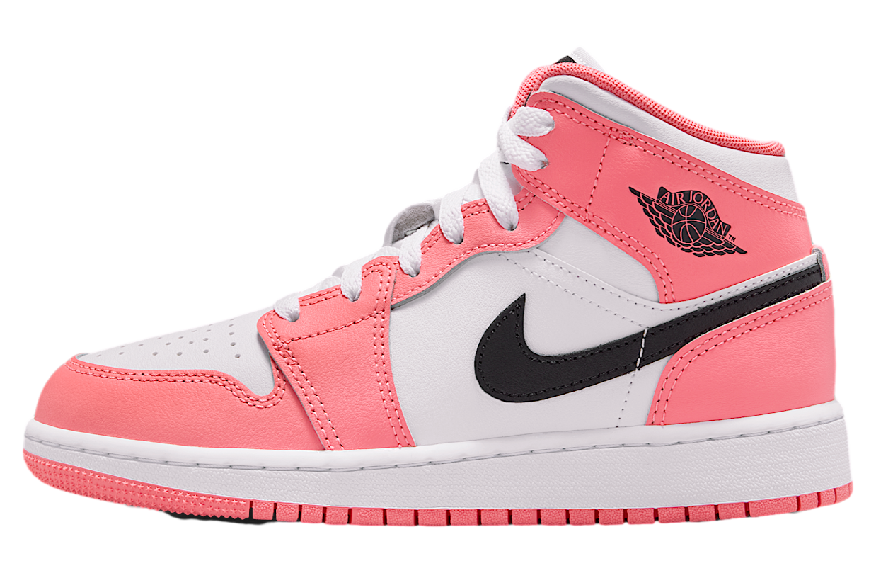 Air Jordan 1 Mid GS Pink Gaze / White