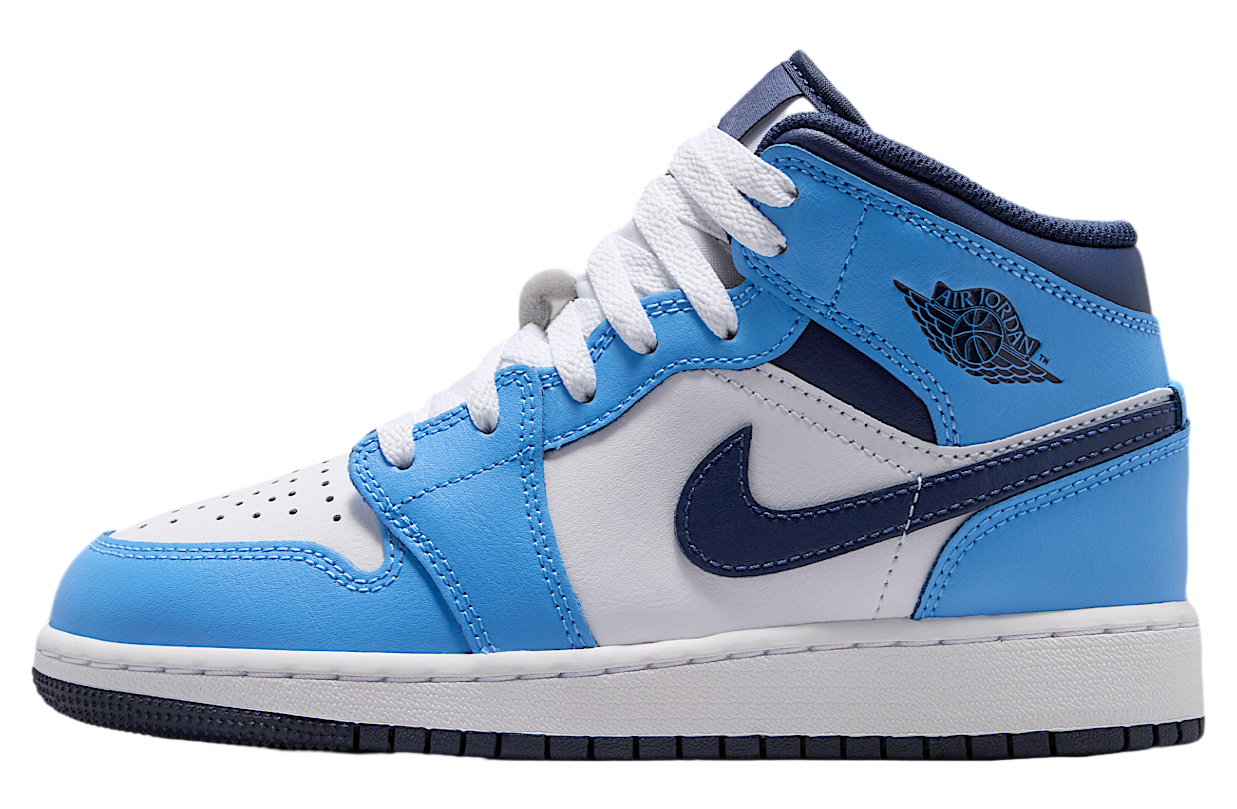 Air Jordan 1 Mid GS University Blue / White
