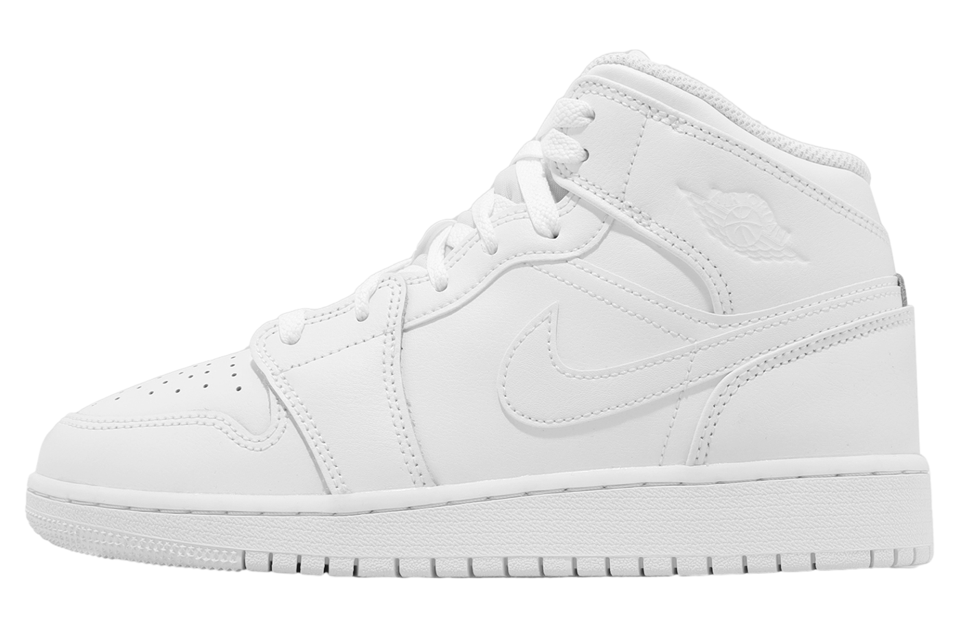 スニーカー NIKE AIRJORDAN1 MID GS TRIPLEWHITE Air Jordan 1 Mid GS 'Triple White' — Kick Game