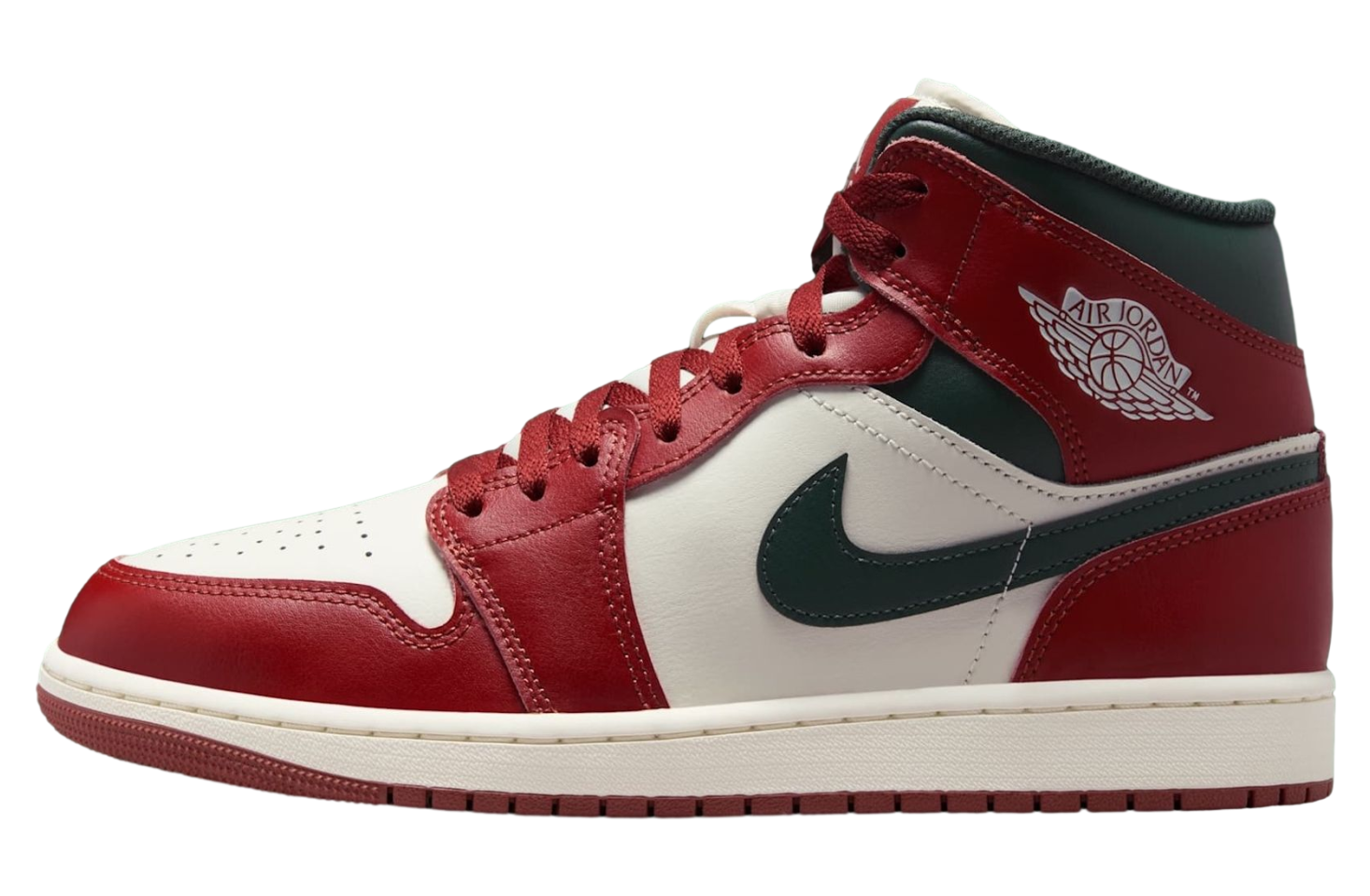 Air Jordan 1 Mid Red Stone / Midnight Green