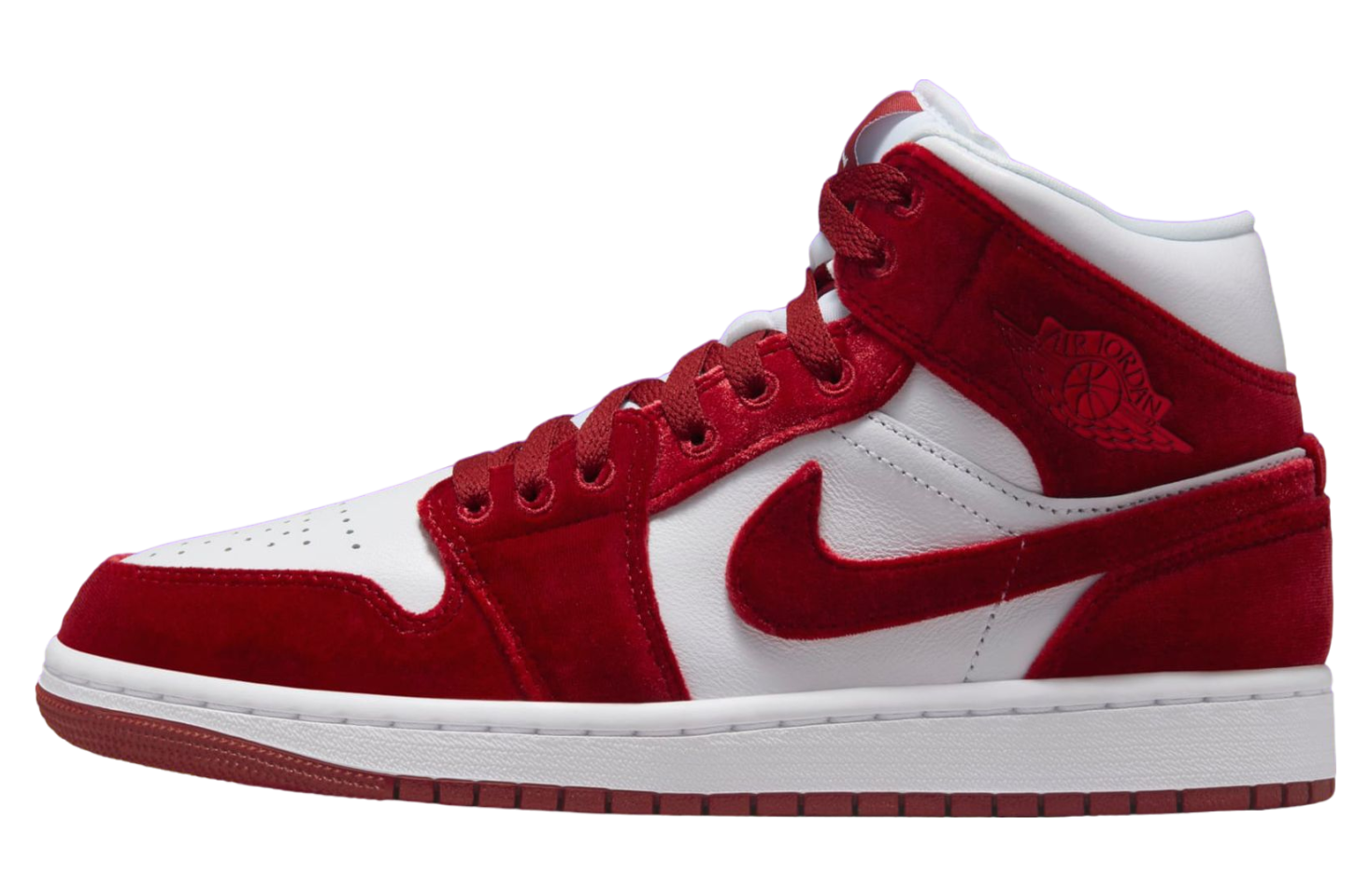 Air Jordan 1 Mid Red Velvet White / Team Red