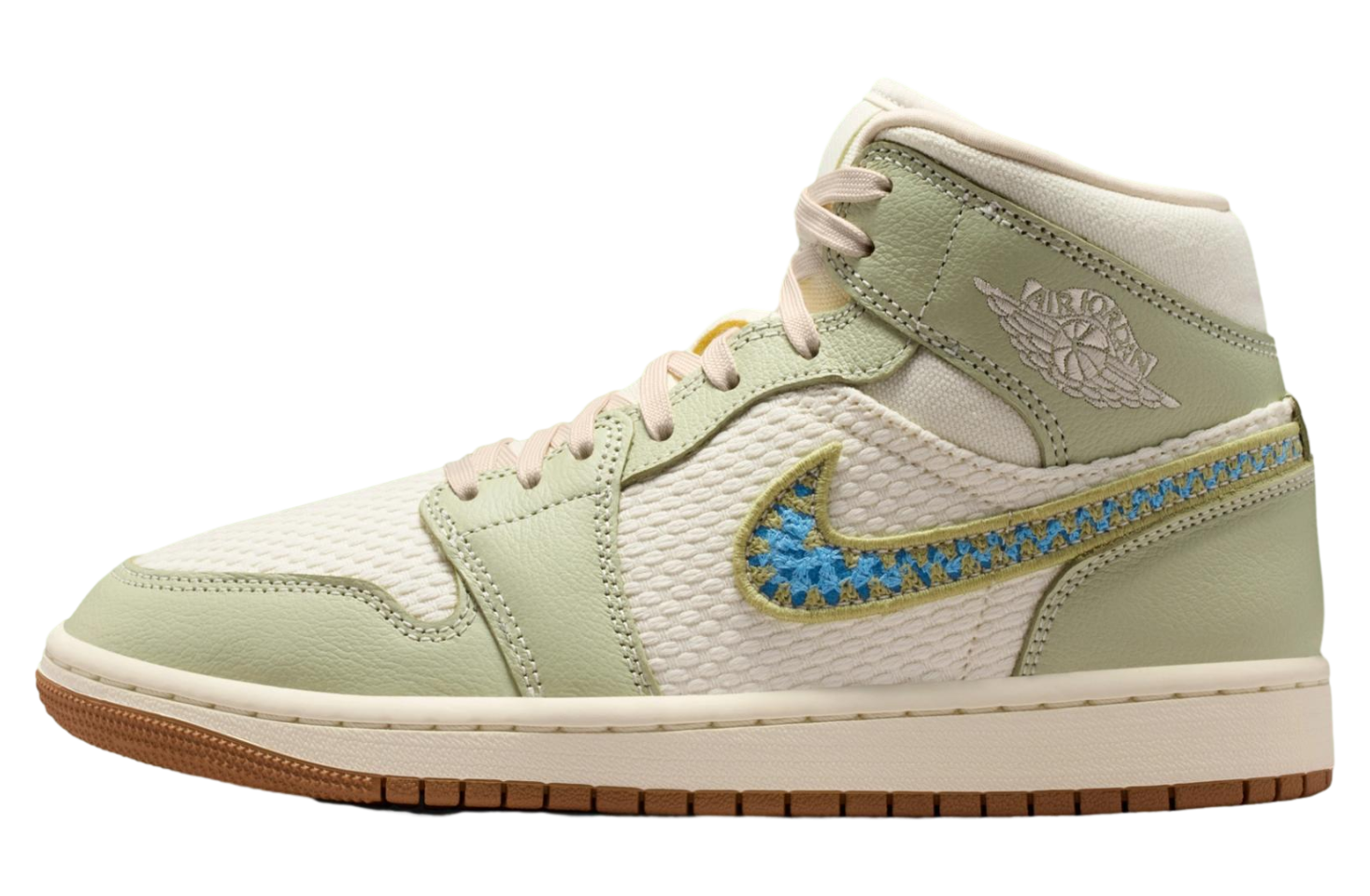 Air Jordan 1  Mid Sail / Olive Aura