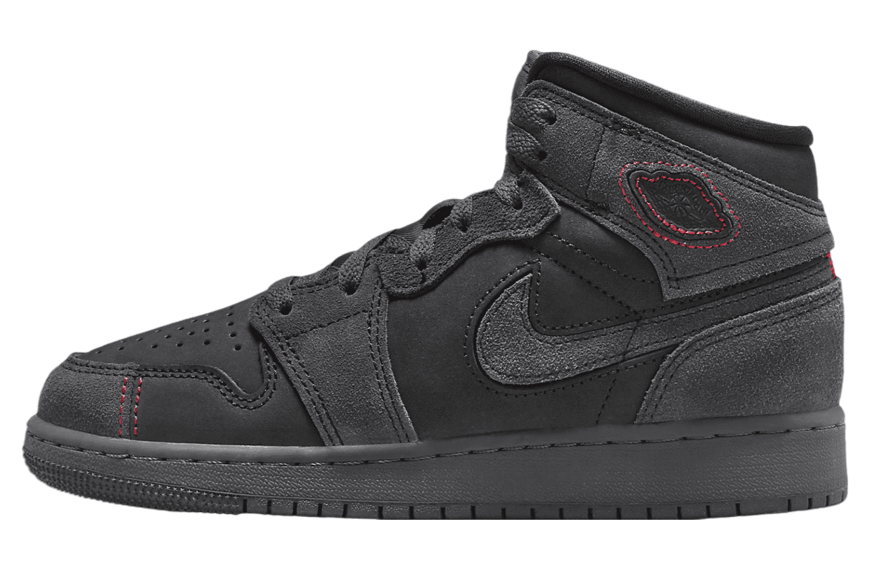 Air Jordan 1 Mid SE Craft GS Dark Smoke Grey / Varsity Red