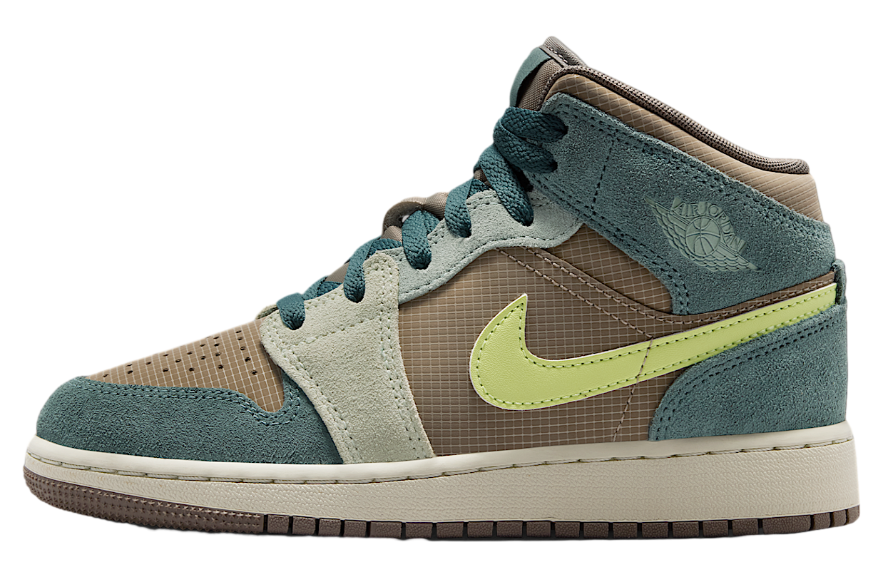 Air Jordan 1 Mid SE GS Khaki / Hasta
