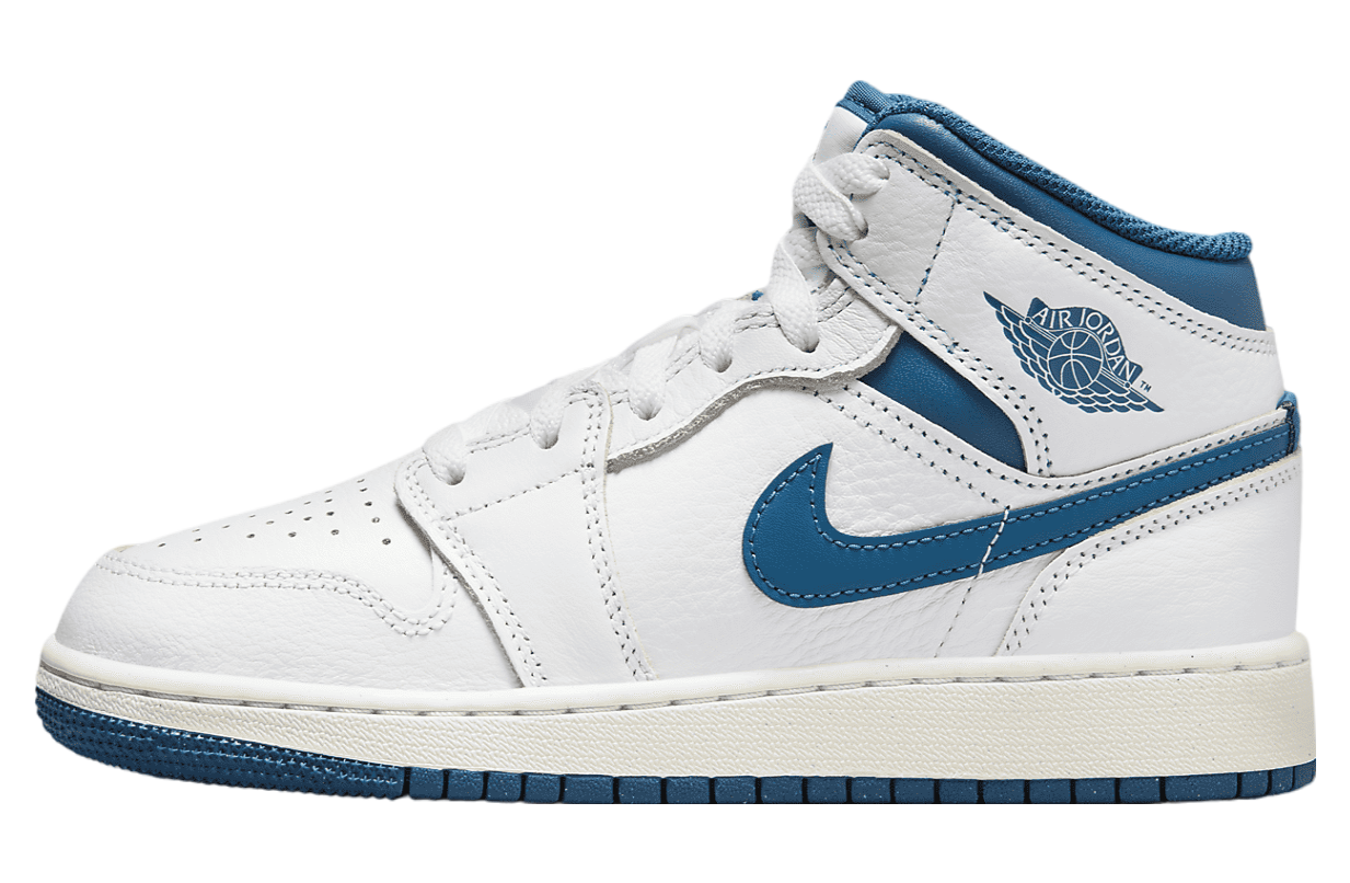 Air Jordan 1 Mid SE GS White / Industrial Blue