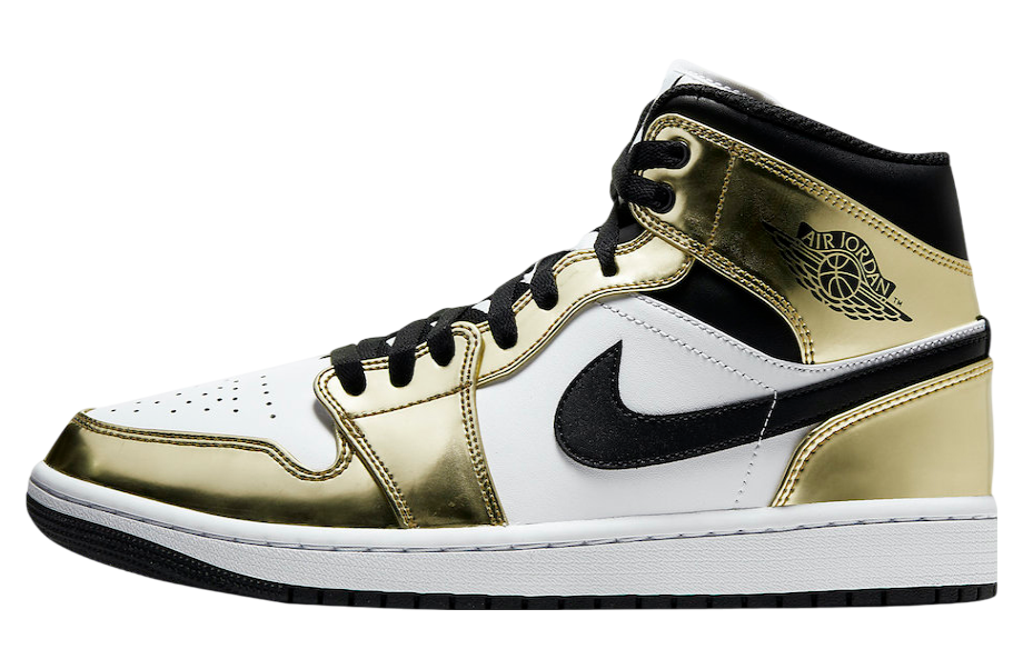Air Jordan 1 Mid SE White Metallic Gold