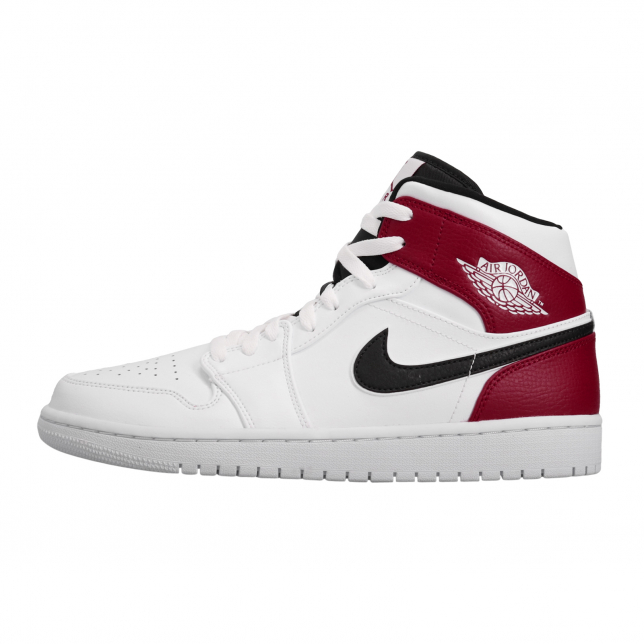 Air Jordan 1 Mid White Black Gym Red