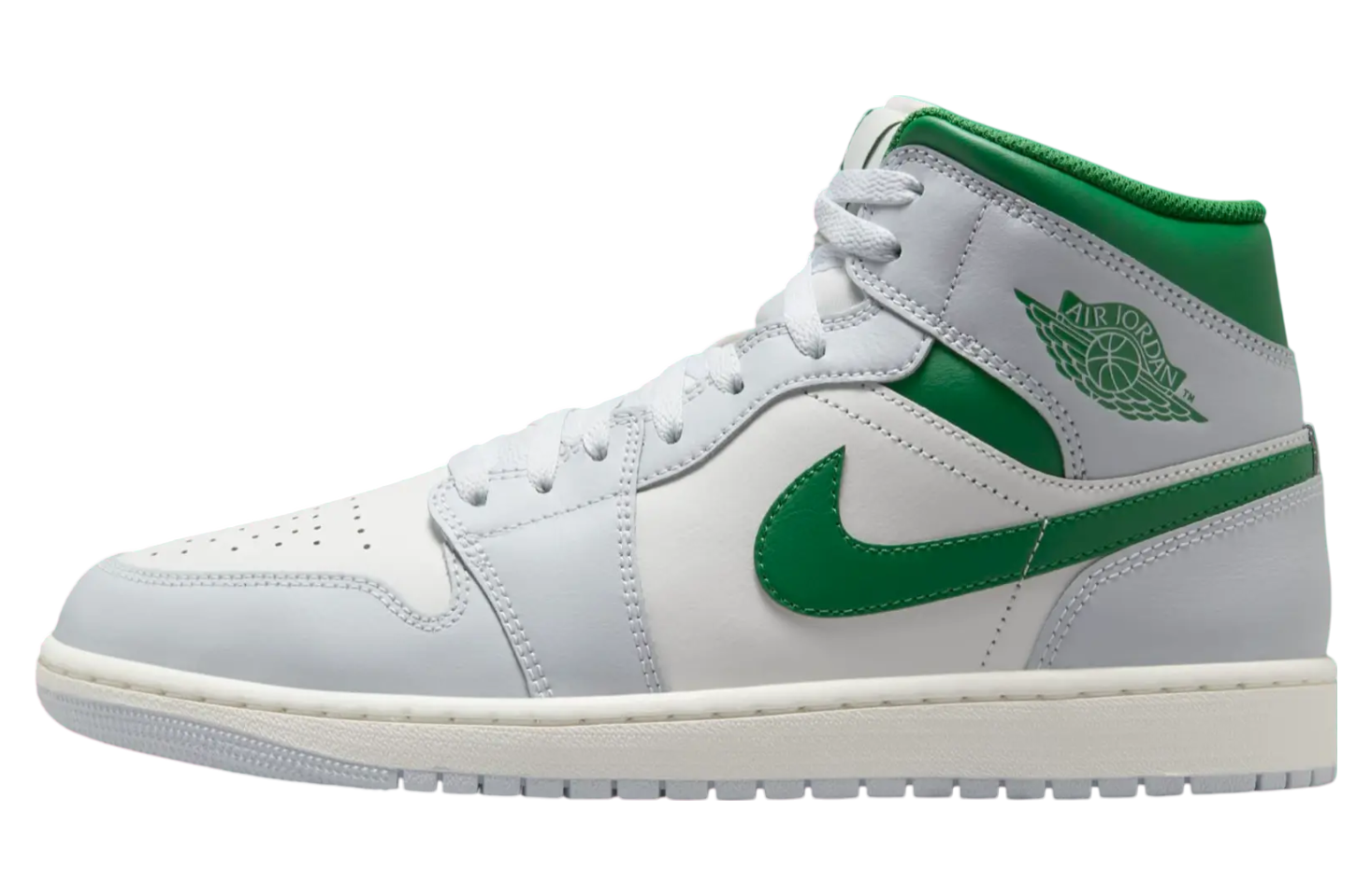 Air Jordan 1 Mid White / Lucky Green