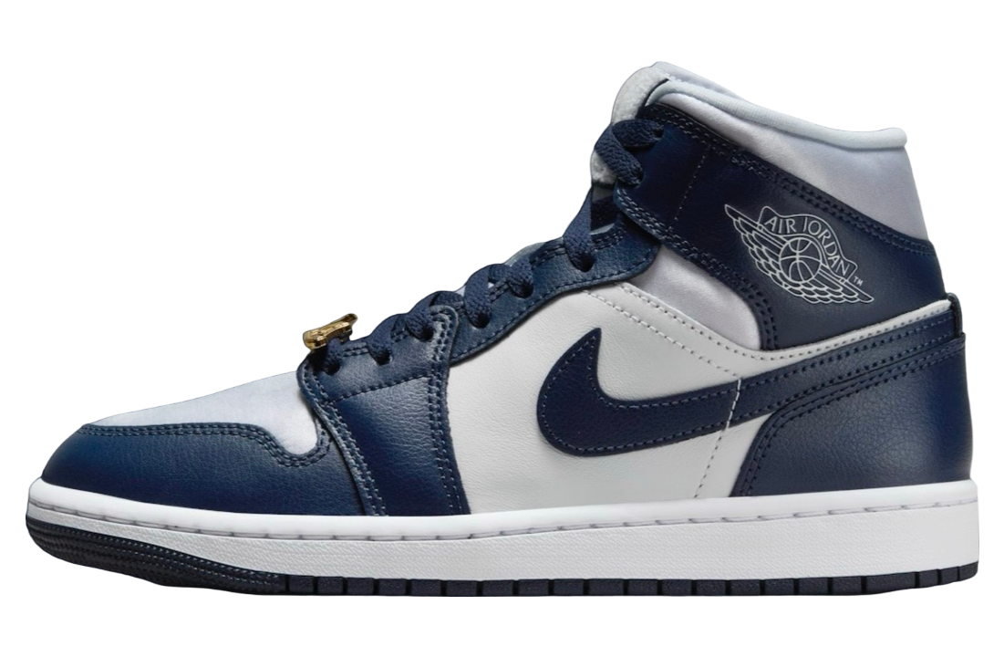 Air Jordan 1 Mid WMNS Football Grey / Midnight Navy