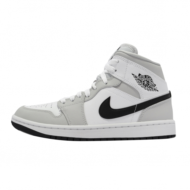  Nike Men's Air Jordan 1 Mid Light Smoke Grey, Light Smoke  Grey/Black/White, 7.5