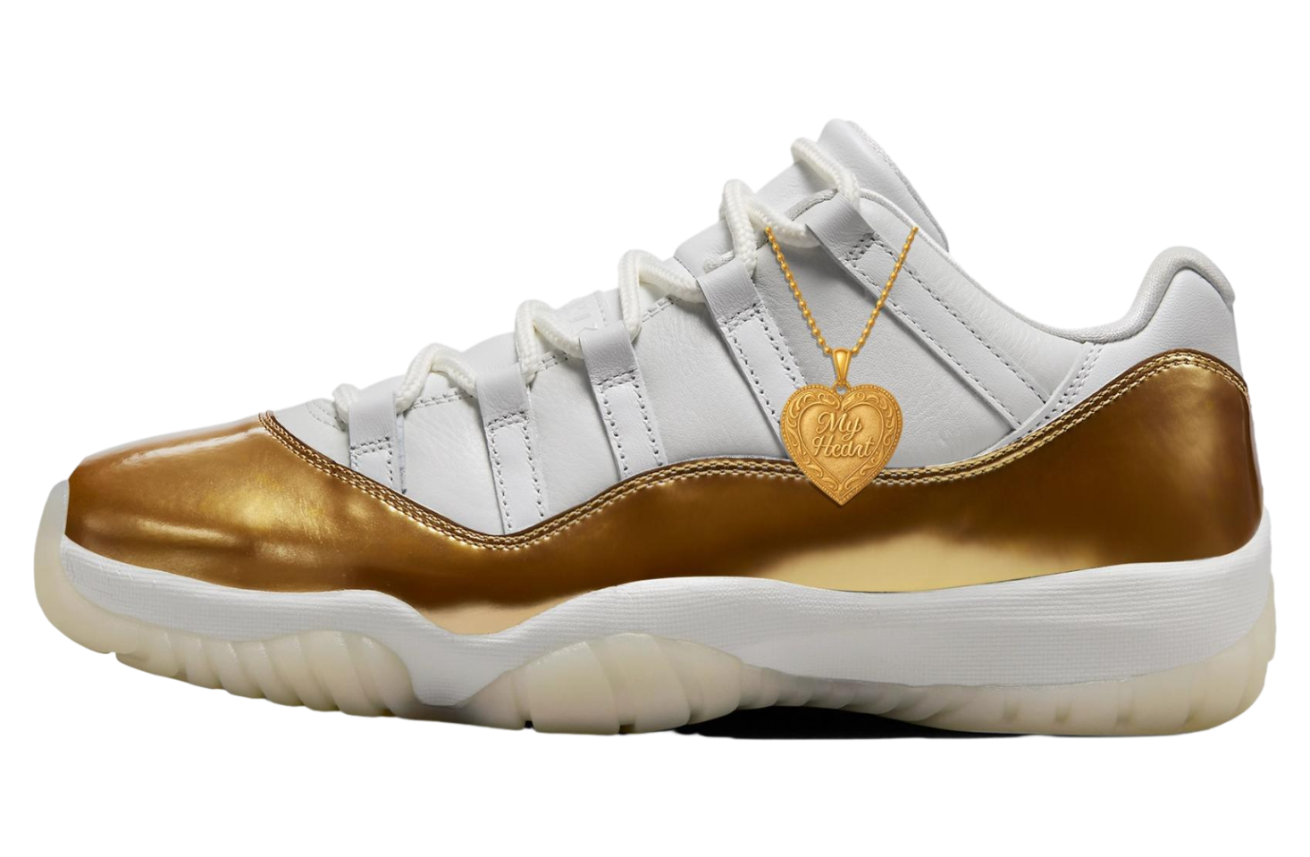 Air Jordan 11 Low White / Metallic Gold
