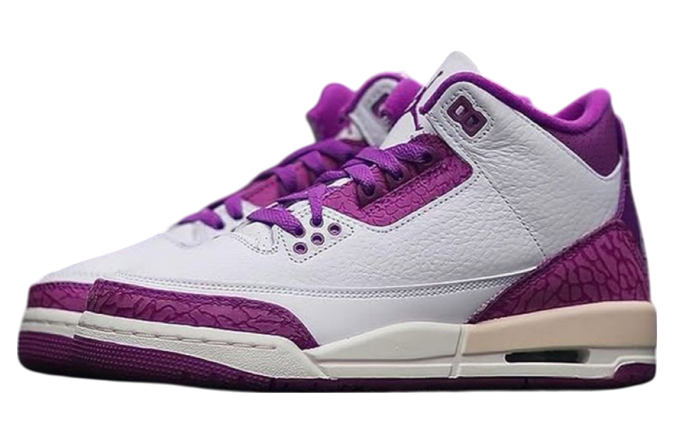 Air Jordan 3 Gs Vivid Purple / Vapor Green