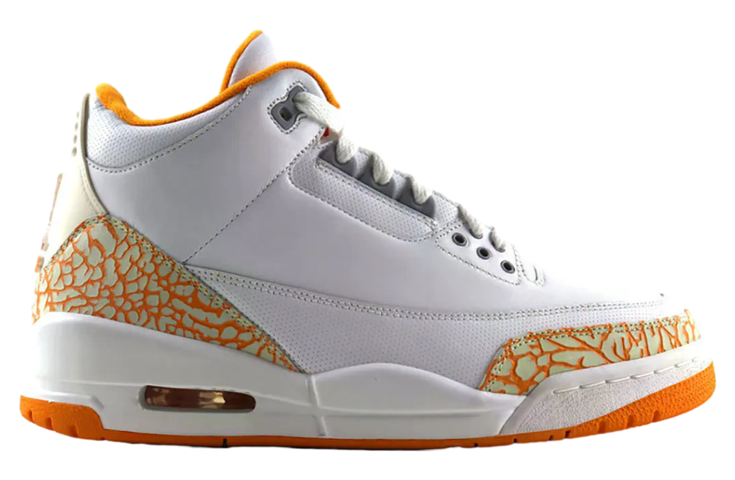 Air Jordan 3 Orange Citrus WMNS White / Cement Grey