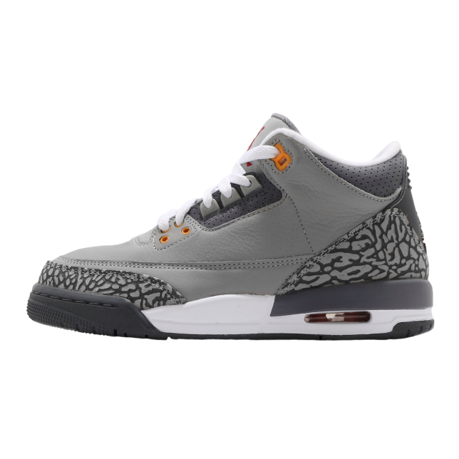 Air Jordan 3 Retro GS Silver / Sport Red 398614012