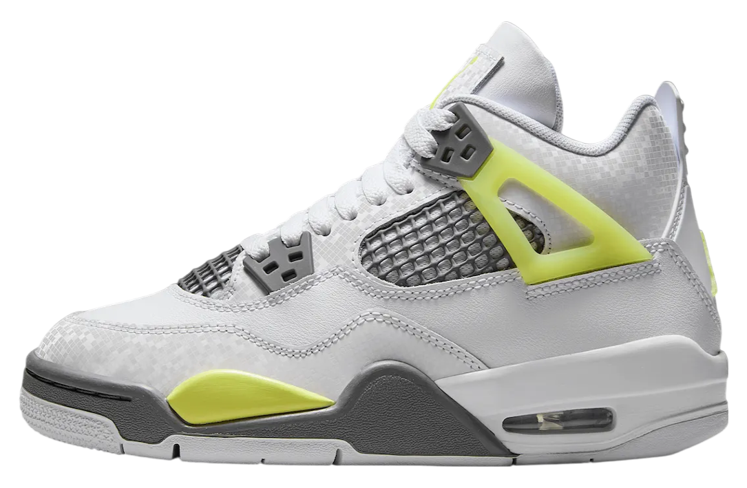 Air Jordan 4 Gs White / Light Lemon Twist