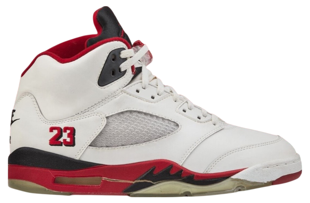 Air Jordan 5 Fire Red Black Tongue White / Fire Red