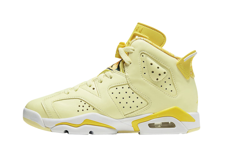 yellow jordans with flowers