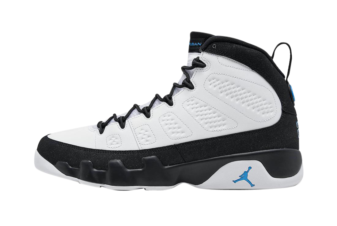 black and white and blue jordans