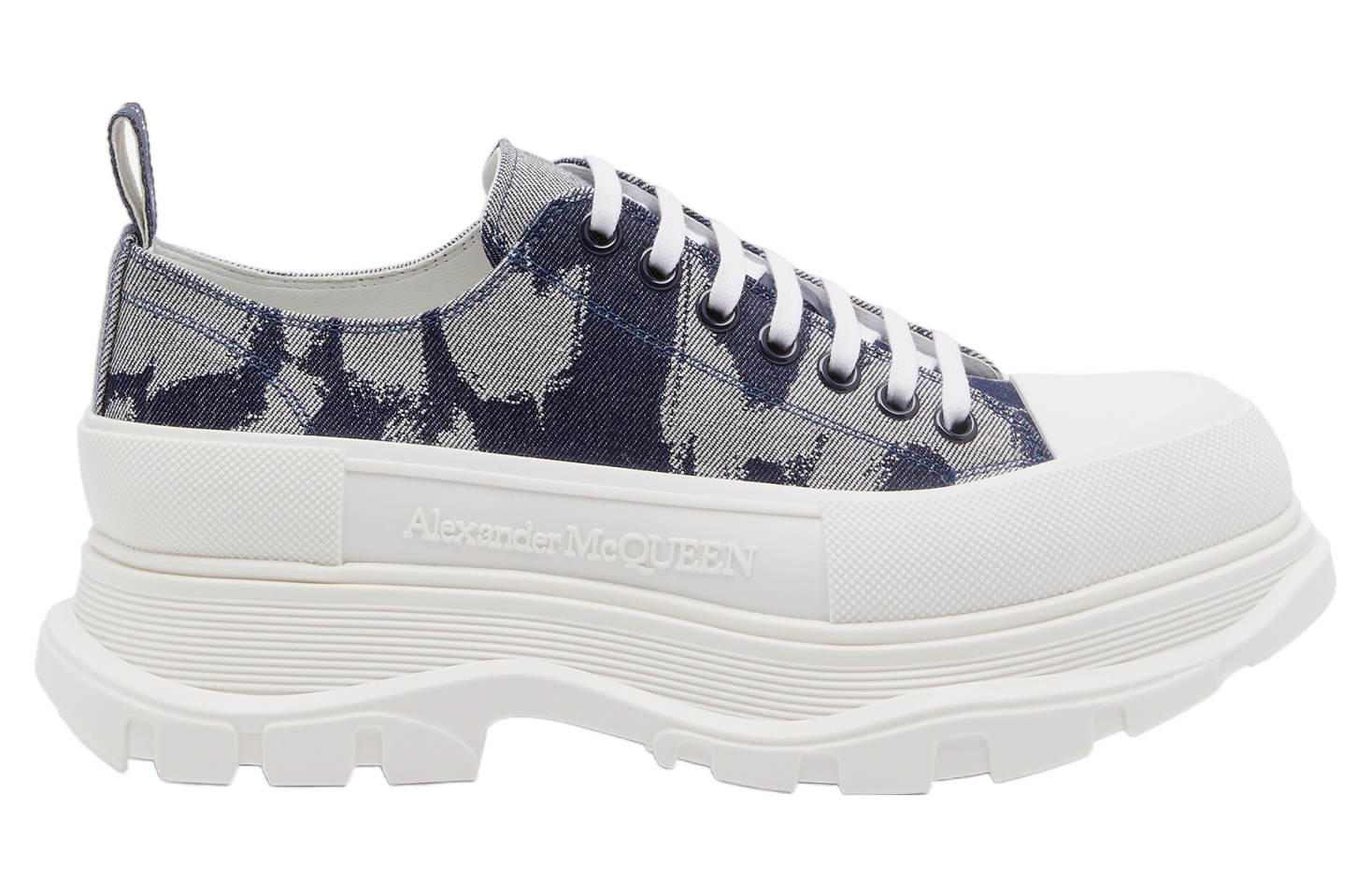 Alexander Mcqueen Tread Slick Lace Up Indigo / Off White