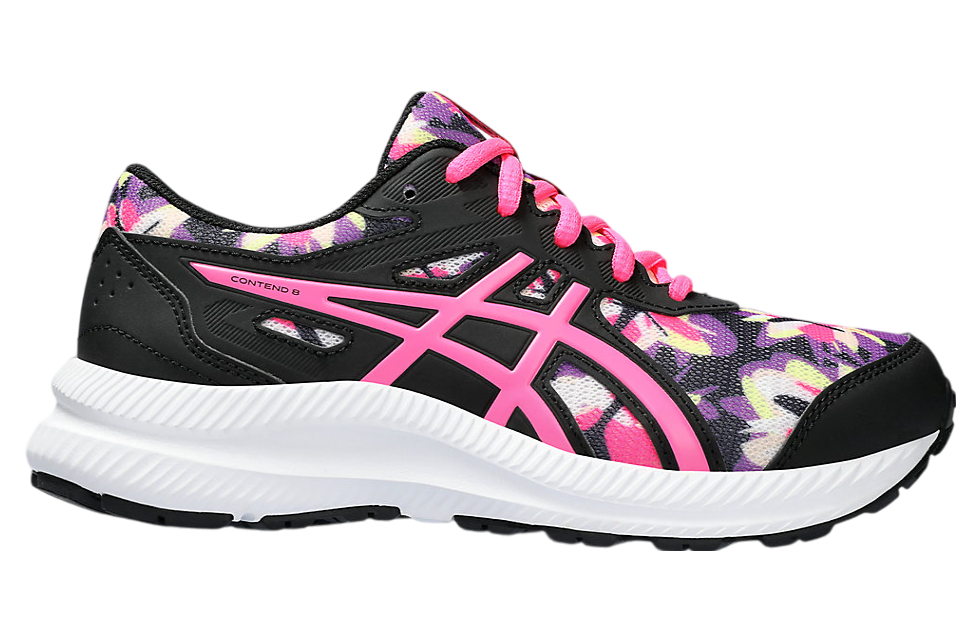 Asics Contend 8 Gs Black / Hot Pink Floral