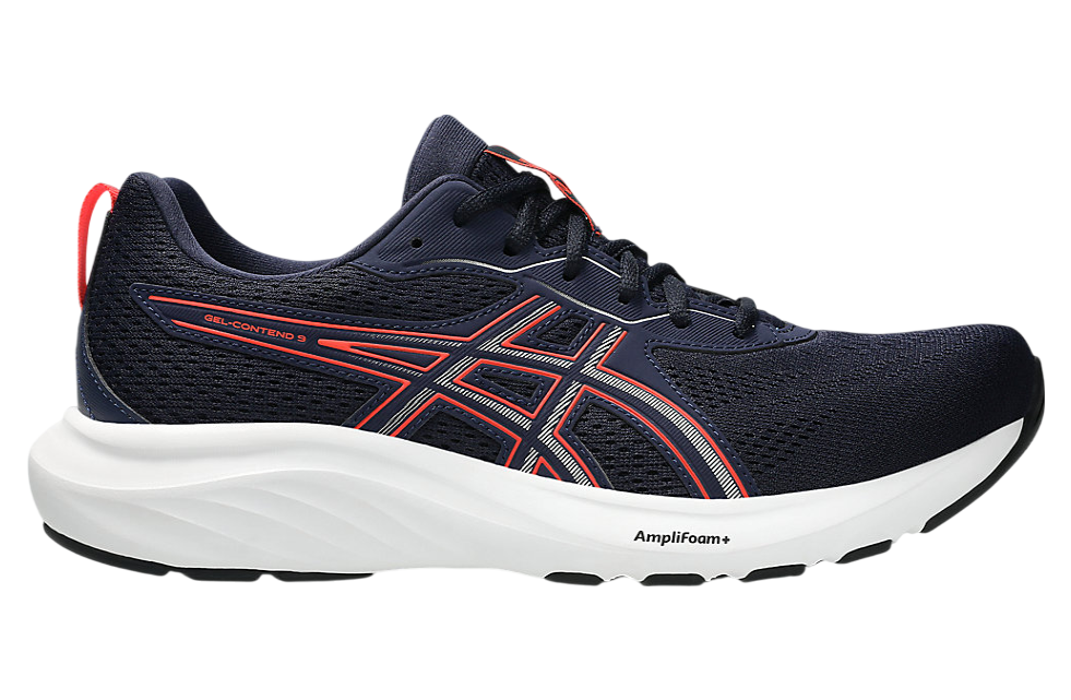 Asics Gel-Contend 9 Extra Wide Midnight / Flash Red