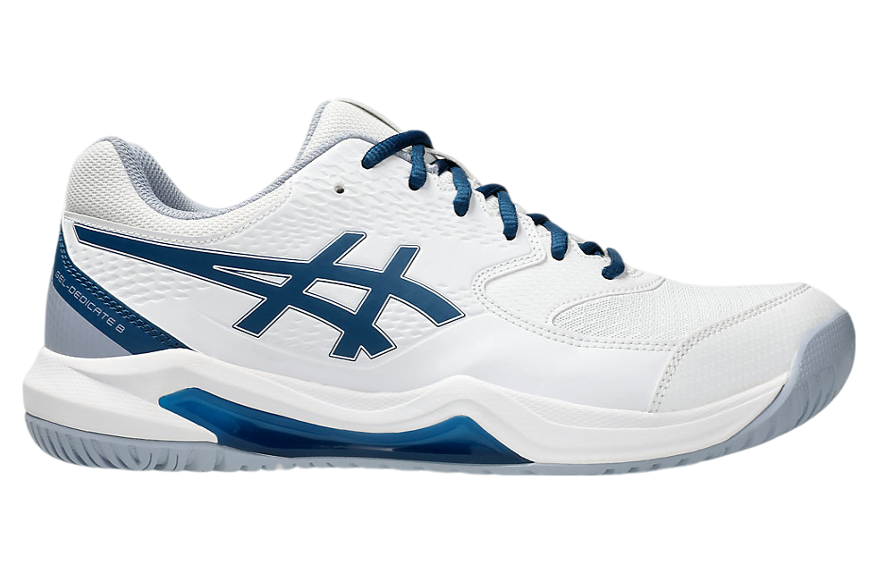 Asics Gel-Dedicate 8 Wide White / Mako Blue