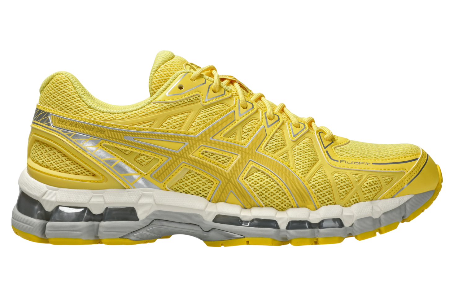 靴 asics GEL KAYANO 20 VIBRANT YELLOW Asics - VIBRANT YELLOW AND PURE SILVER UB9-S GEL-KAYANO 20