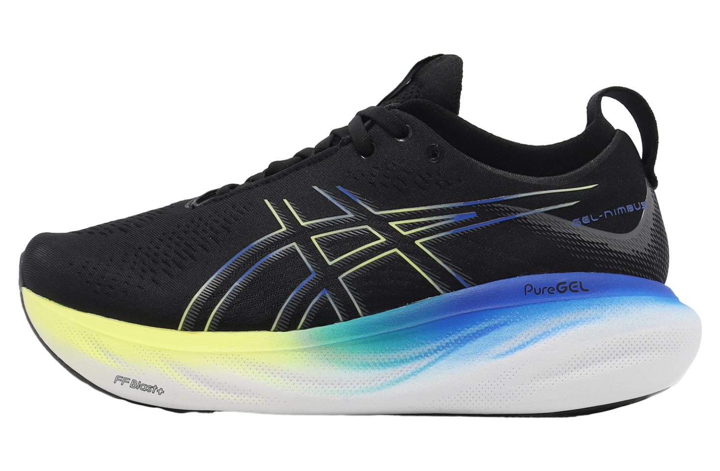 Asics GEL-Nimbus 25 2E Wide Black / Glow Yellow