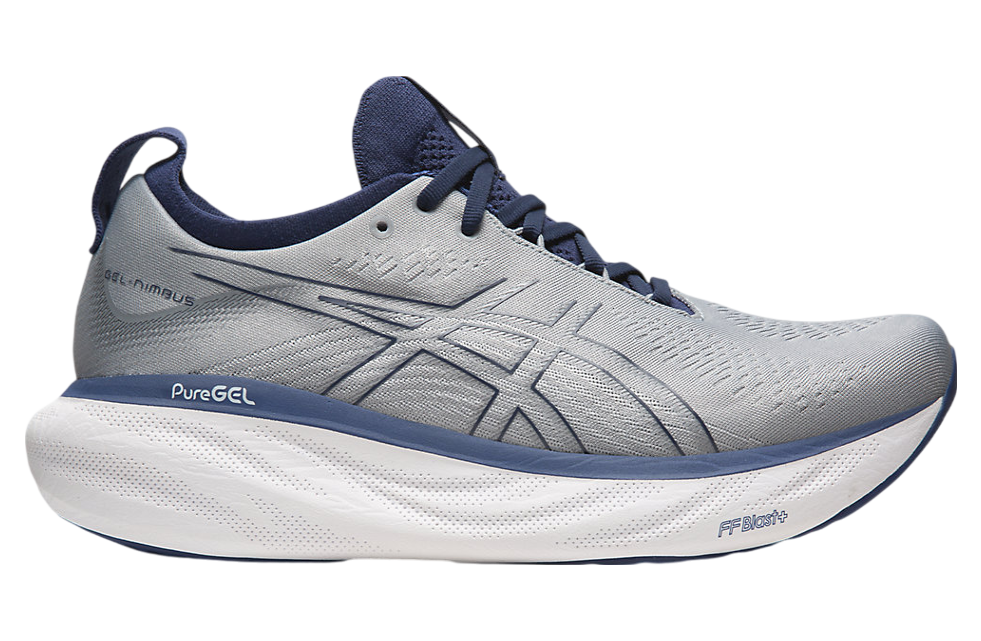 Asics Gel-Nimbus 25 Extra Wide Sheet Rock / Indigo Blue