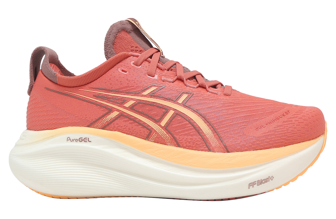 Asics GEL-Nimbus 27 D Wide WMNS Dark Pink Clay / Orange Glow