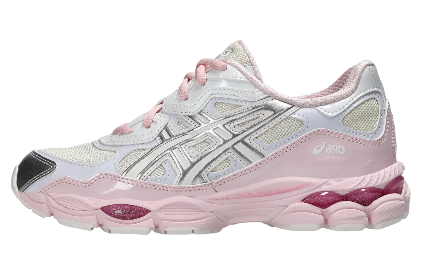 Asics Gel-NYC Silver Toe White / Pink