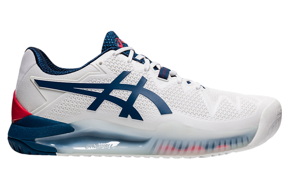 Asics Gel-Resolution 8 Wide White / Mako Blue