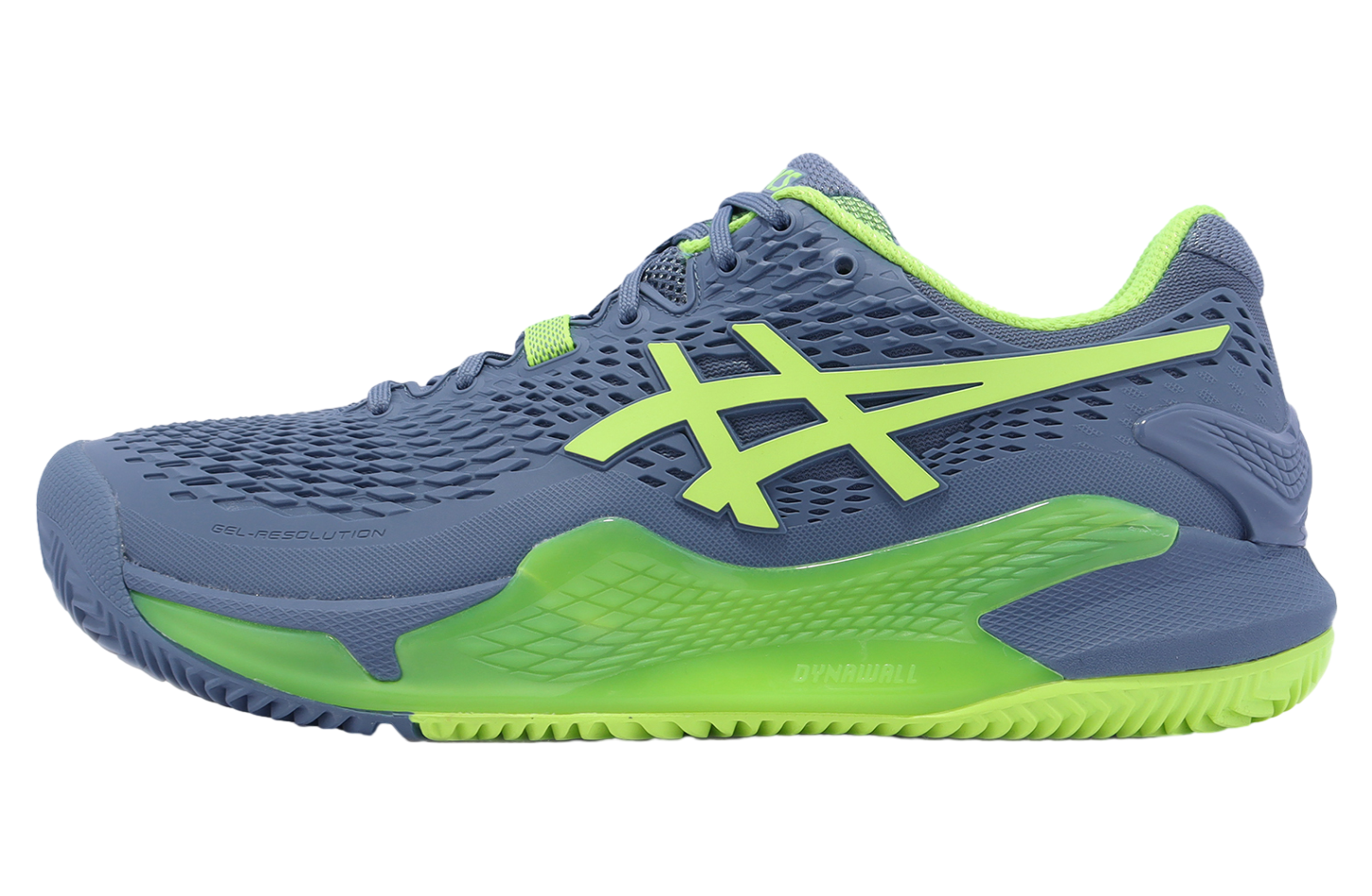 Asics GEL-Resolution 9 Clay Steel Blue / Hazard Green - Jan