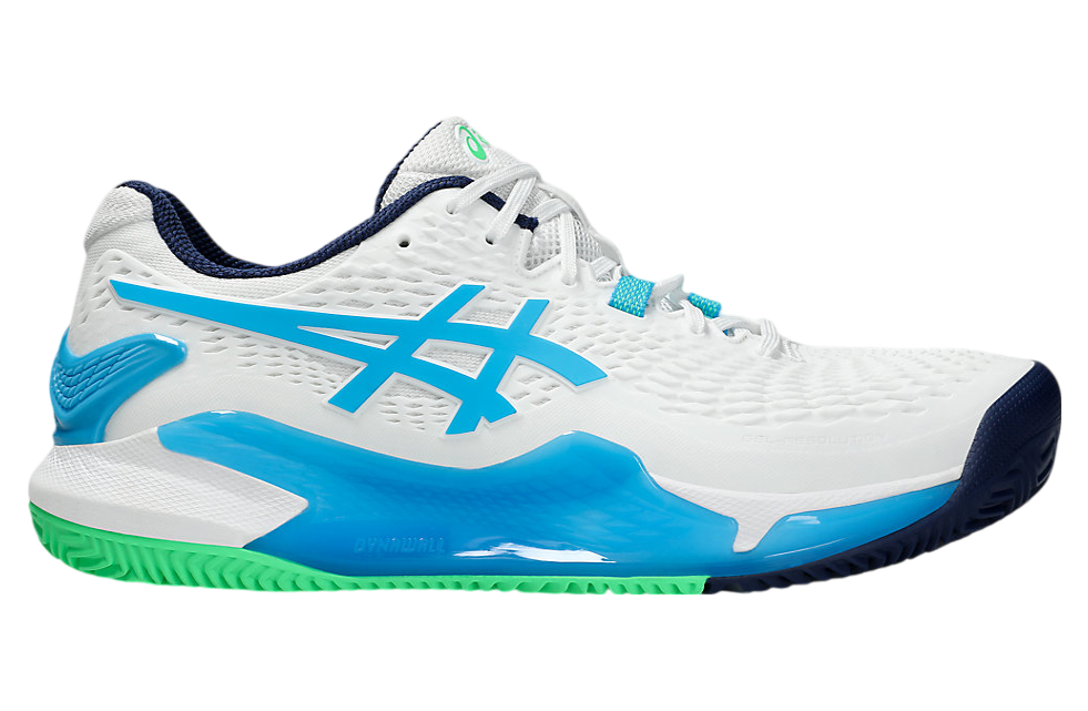 Asics Gel-Resolution 9 Clay White / Digital Aqua