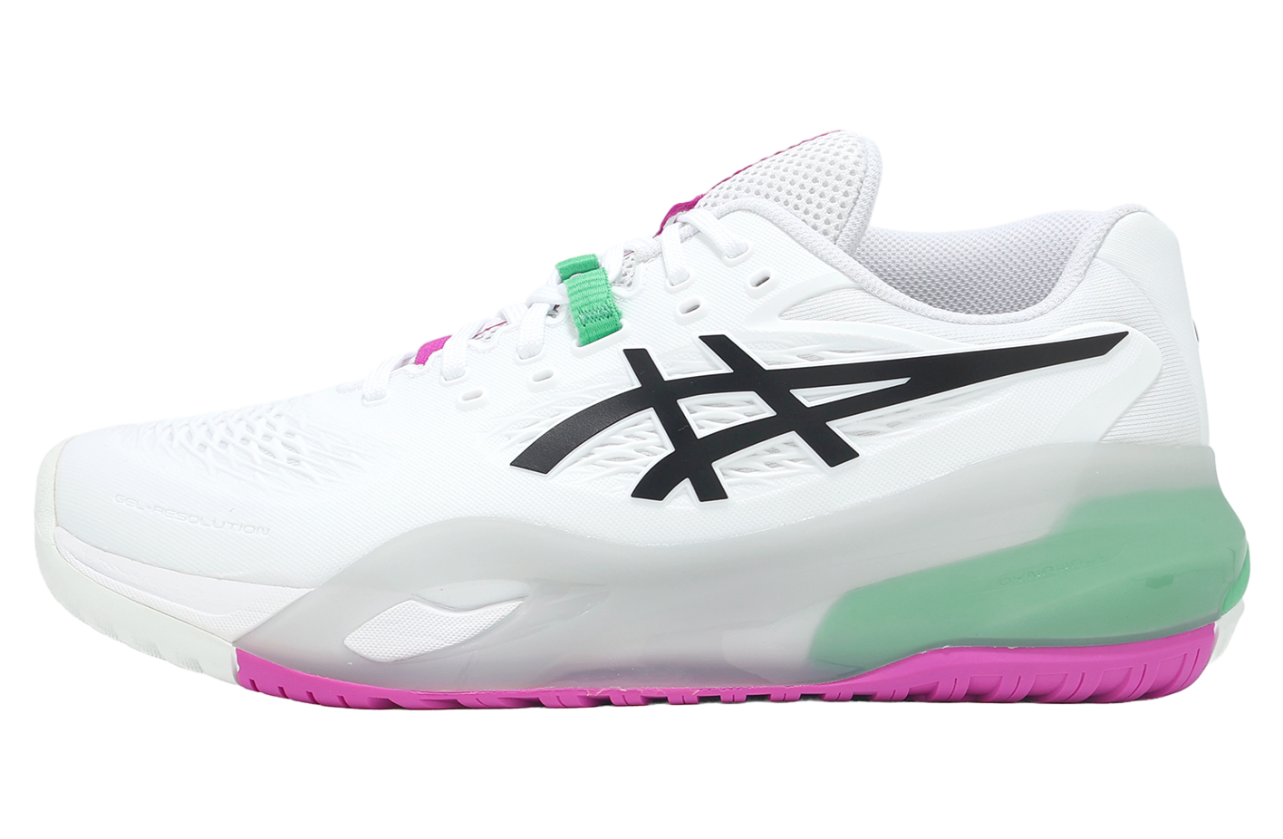 Asics Gel-Resolution X 2E Wide White / Aurora Green