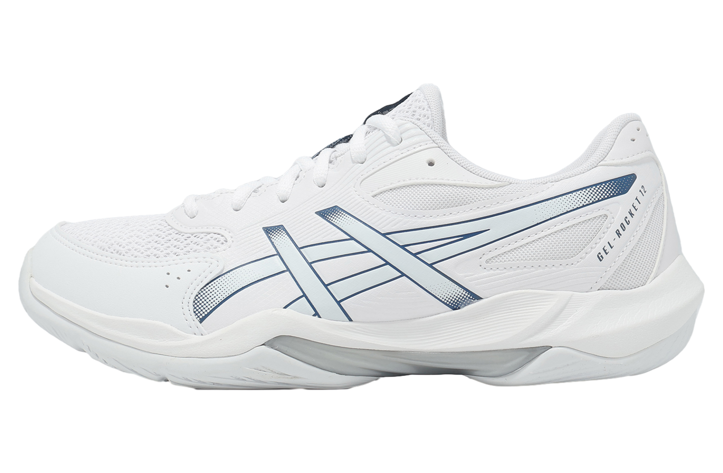 Asics GEL-Rocket 12 2E Wide White / Mako Blue