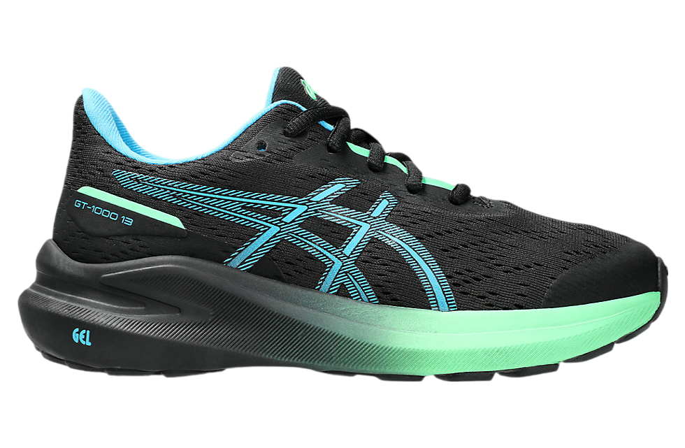 Asics GT-1000 13 GS Black / Digital Aqua